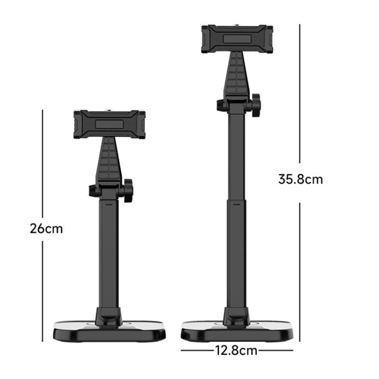 Dual-Position Rotatable Phone And Tablet Stand Retractable Weighted Base Desktop Holder, Spec: Tablet Model White Dual-Position Rotatable Phone And Tablet Stand Retractable Weighted Base Desktop Holder, Spec: Tablet Model White