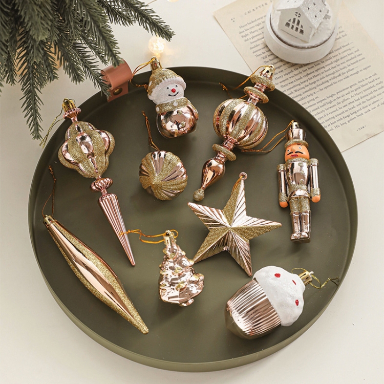 Sparkling Pentagram Christmas Ornaments: An Enchanting 2pcs Hanging Decoration Set to Make Your Holiday Tree More Charming and Giving It Magical Seasonal Glow