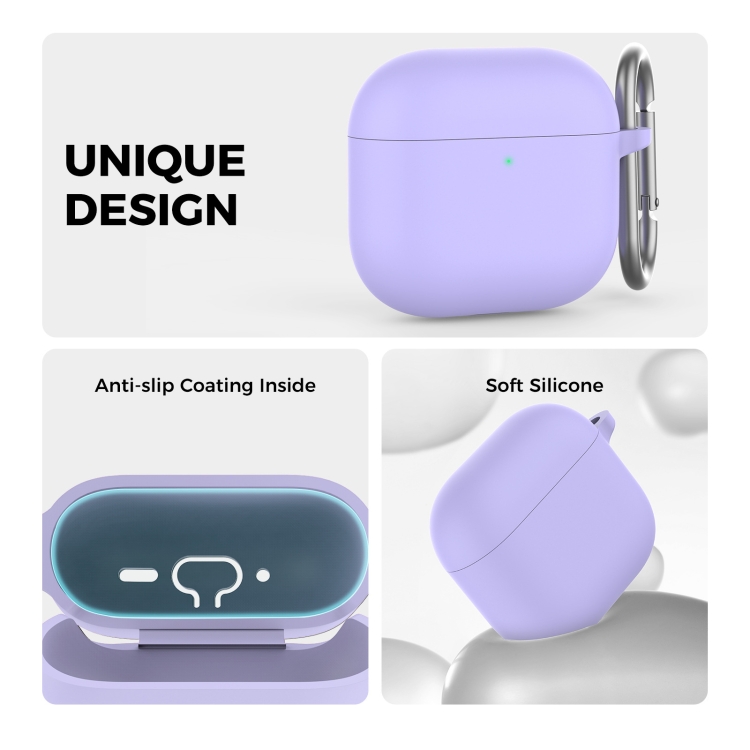For Airpods 4 AhaStyle WG163 Earphone Drop-Proof Dust-Proof Silicone Protective Case With Cleanning Pen(Black) For Airpods 4 AhaStyle WG163 Earphone Drop-Proof Dust-Proof Silicone Protective Case With Cleanning Pen(Black)