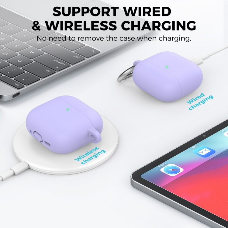 For Airpods 4 AhaStyle WG163 Earphone Drop-Proof Dust-Proof Silicone Protective Case With Cleanning Pen(Black) For Airpods 4 AhaStyle WG163 Earphone Drop-Proof Dust-Proof Silicone Protective Case With Cleanning Pen(Black)