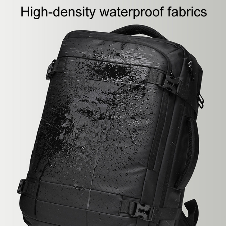BANGE BG-2888 Mens Casual Travel Double-Shoulder Backpack Large Capacity Business Computer Bag(Black)