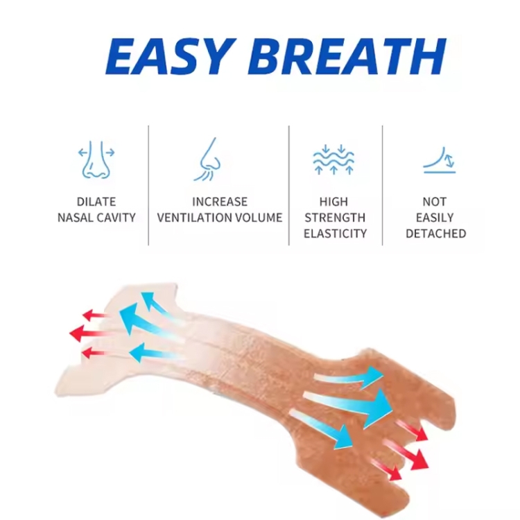 50pcs/Pack 66 x 19mm Nasal Strips – Natural Snoring Relief and Congestion Support for Deeper Sleep, Improved Breathing