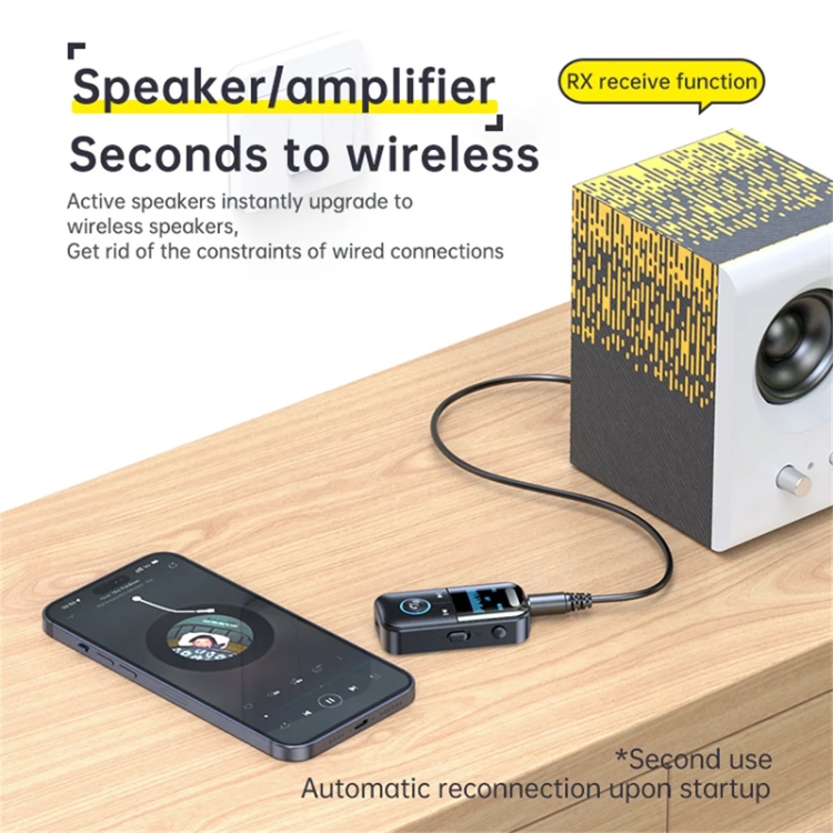 GT69 Digital Display Bluetooth Receiver Transmitter Amplifier Audio Adapter GT69 Digital Display Bluetooth Receiver Transmitter Amplifier Audio Adapter
