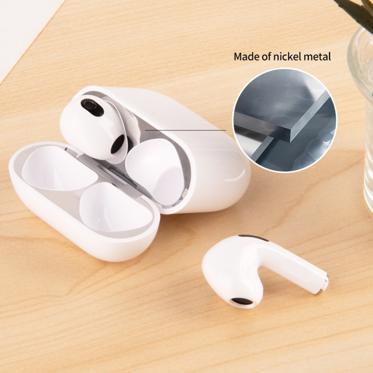 For Apple AirPods 4 Metal Sticker Case(Black) For Apple AirPods 4 Metal Sticker Case(Black)