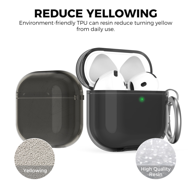 For Airpods 4 AhaStyle WG164 Earphone Anti-Drop TPU Split Protective Case(Transparent Pink) For Airpods 4 AhaStyle WG164 Earphone Anti-Drop TPU Split Protective Case(Transparent Pink)