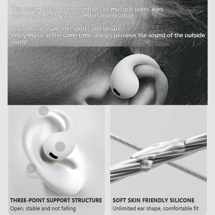 Bluetooth 5.4 Earphones OWS Hanging Wireless Earphone Noise Cancelling Stereo Sound Sports Earbuds(White) Bluetooth 5.4 Earphones OWS Hanging Wireless Earphone Noise Cancelling Stereo Sound Sports Earbuds(White)
