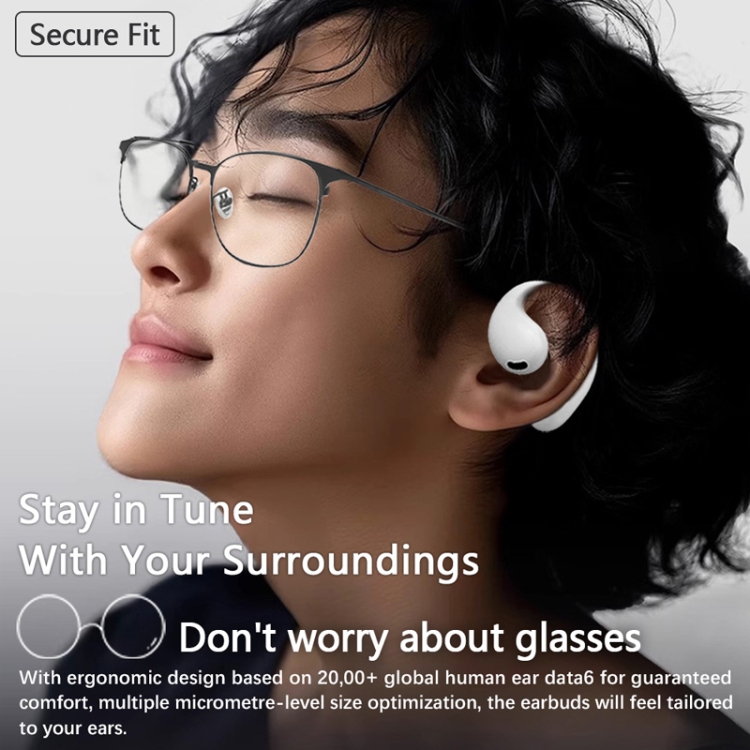 Bluetooth 5.4 Earphones OWS Hanging Wireless Earphone Noise Cancelling Stereo Sound Sports Earbuds(White) Bluetooth 5.4 Earphones OWS Hanging Wireless Earphone Noise Cancelling Stereo Sound Sports Earbuds(White)