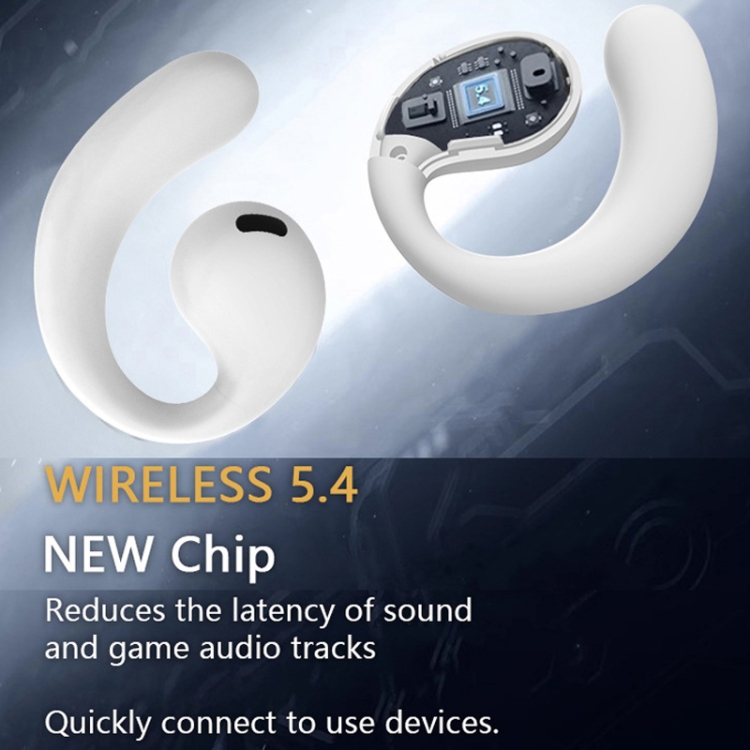 Bluetooth 5.4 Earphones OWS Hanging Wireless Earphone Noise Cancelling Stereo Sound Sports Earbuds(White) Bluetooth 5.4 Earphones OWS Hanging Wireless Earphone Noise Cancelling Stereo Sound Sports Earbuds(White)