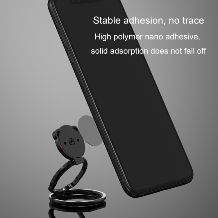 Universal Mobile Folding Finger Ring Holder 360 Rotation Desktop Phone Holder(Black) Universal Mobile Folding Finger Ring Holder 360 Rotation Desktop Phone Holder(Black)