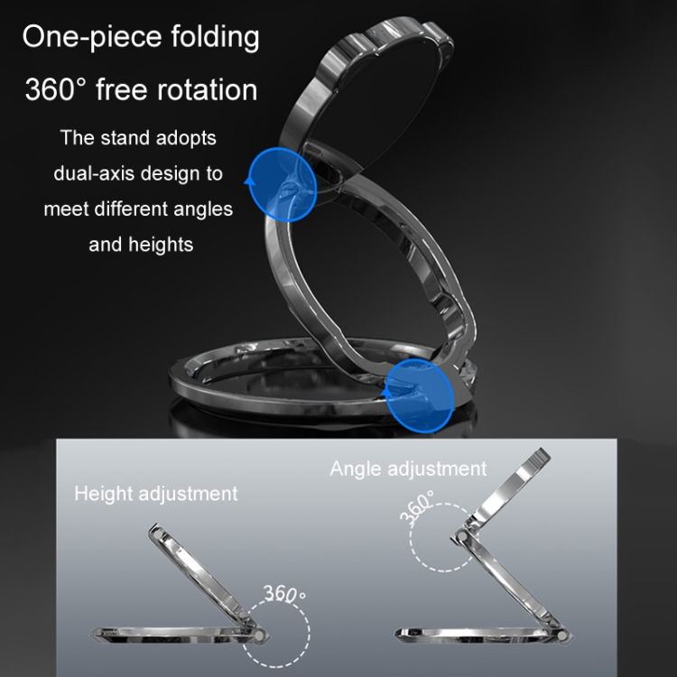 Universal Mobile Folding Finger Ring Holder 360 Rotation Desktop Phone Holder(Black) Universal Mobile Folding Finger Ring Holder 360 Rotation Desktop Phone Holder(Black)
