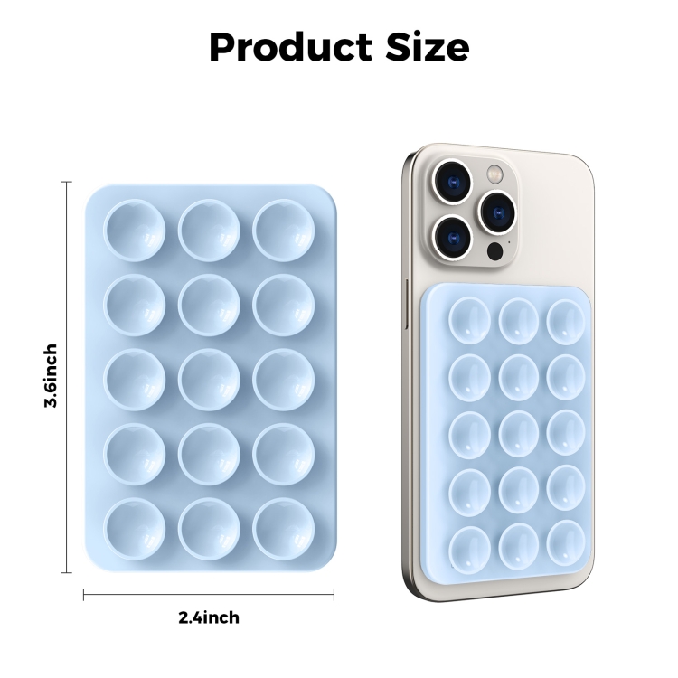 AhaStyle CY202 Suction Cup Magnetic Phone Holder Silicone Adhesive Mirror Sticker(Dark Blue)