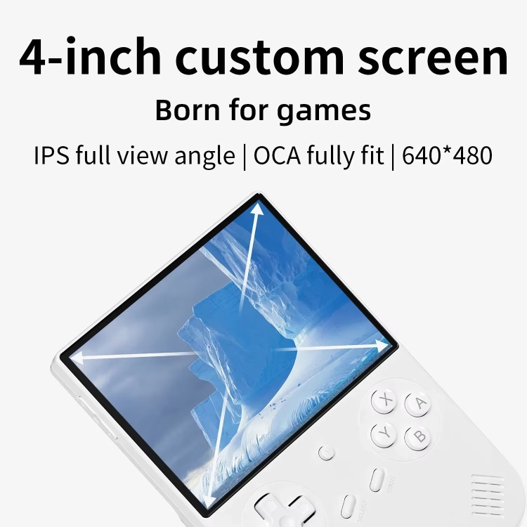 ANBERNIC RG40XXV Vertical HD Screen Joystick Game Console With Ambient Light Portable Retro Handheld Console, Size: 64GB(Black) - B2