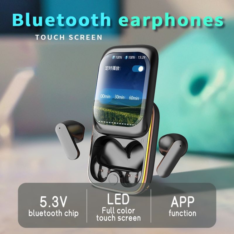 IB G9 Slider Bluetooth Earbuds With Smart Touch-Control Color Screen Supports APP And Multiple Languages(Black) IB G9 Slider Bluetooth Earbuds With Smart Touch-Control Color Screen Supports APP And Multiple Languages(Black)
