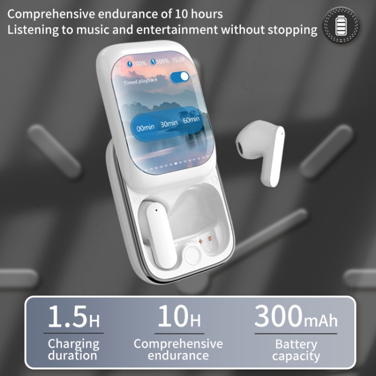 IB G9 Slider Bluetooth Earbuds With Smart Touch-Control Color Screen Supports APP And Multiple Languages(Black) IB G9 Slider Bluetooth Earbuds With Smart Touch-Control Color Screen Supports APP And Multiple Languages(Black)