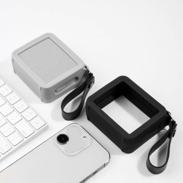 For JBL GO 2 Speaker Silicone Cover with PU Hand Strap Anti-lost Audio Protective Case(Black) For JBL GO 2 Speaker Silicone Cover with PU Hand Strap Anti-lost Audio Protective Case(Black)