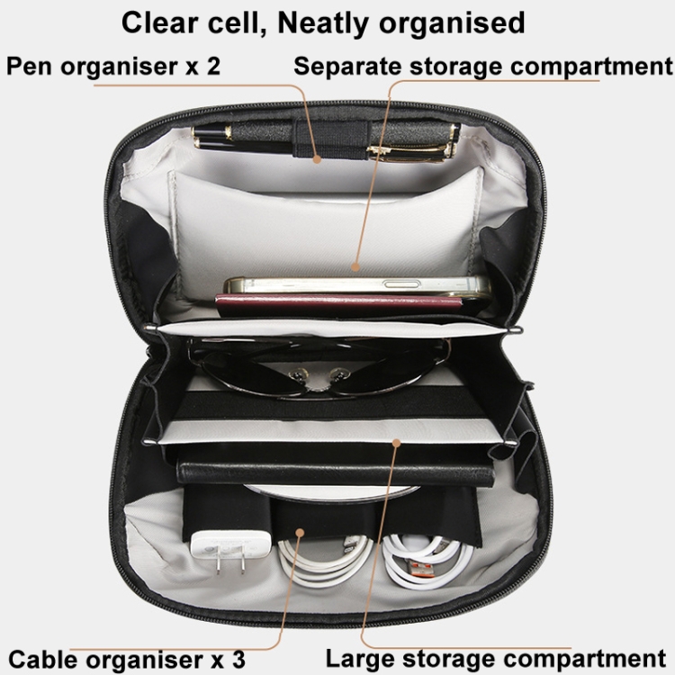 BANGE BG-6800 Digital Storage Bag Data Cable Electronic Accessory Organiser(Black) BANGE BG-6800 Digital Storage Bag Data Cable Electronic Accessory Organiser(Black)