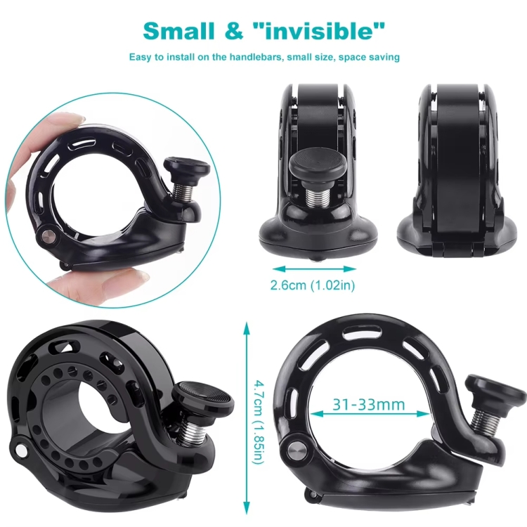 For AirTag Hidden Bicycle Bell Holder for AirTag Anti-Theft Mountain Bike Aluminum Horn