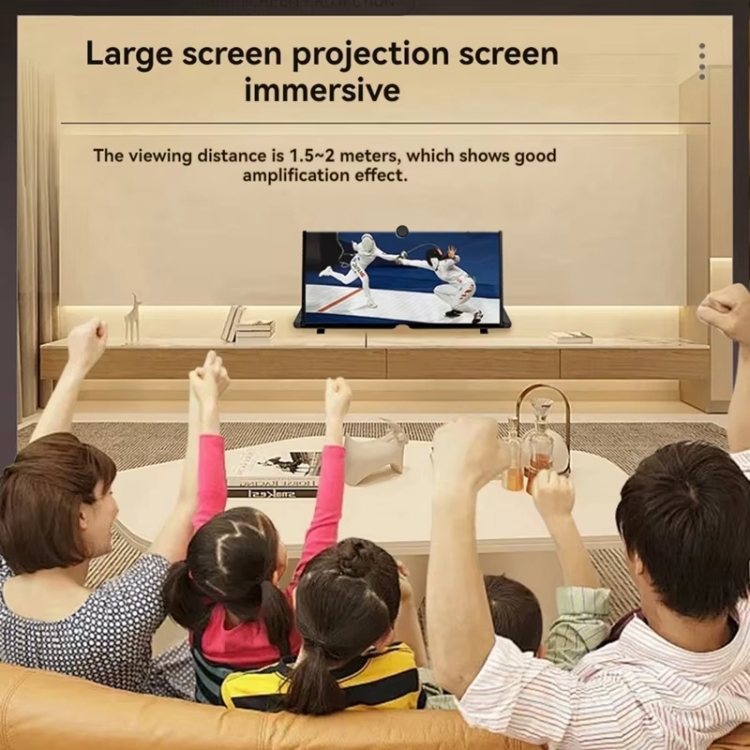 20-inch Pull-out Mobile Phone Screen Amplifier HD Desktop Viewing Mobile Phone Holder(Black) 20-inch Pull-out Mobile Phone Screen Amplifier HD Desktop Viewing Mobile Phone Holder(Black)