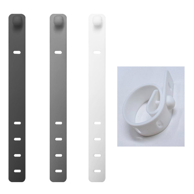 10pcs /Pack 125mm Silicone Cable Tie 4 Hole Wire Winder Fastener(Black) 10pcs /Pack 125mm Silicone Cable Tie 4 Hole Wire Winder Fastener(Black)