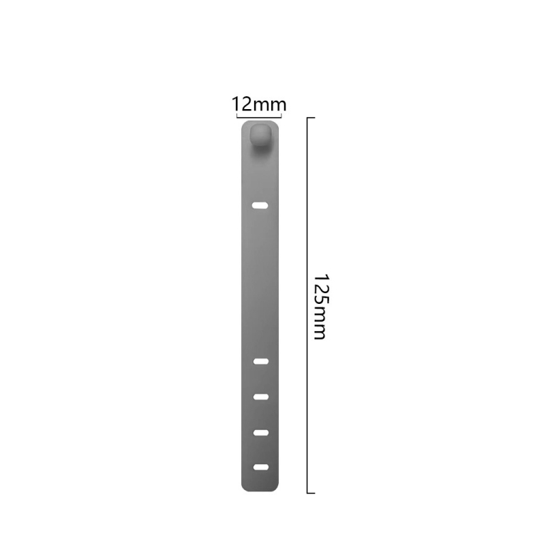 10pcs /Pack 125mm Silicone Cable Tie 4 Hole Wire Winder Fastener(Black) 10pcs /Pack 125mm Silicone Cable Tie 4 Hole Wire Winder Fastener(Black)
