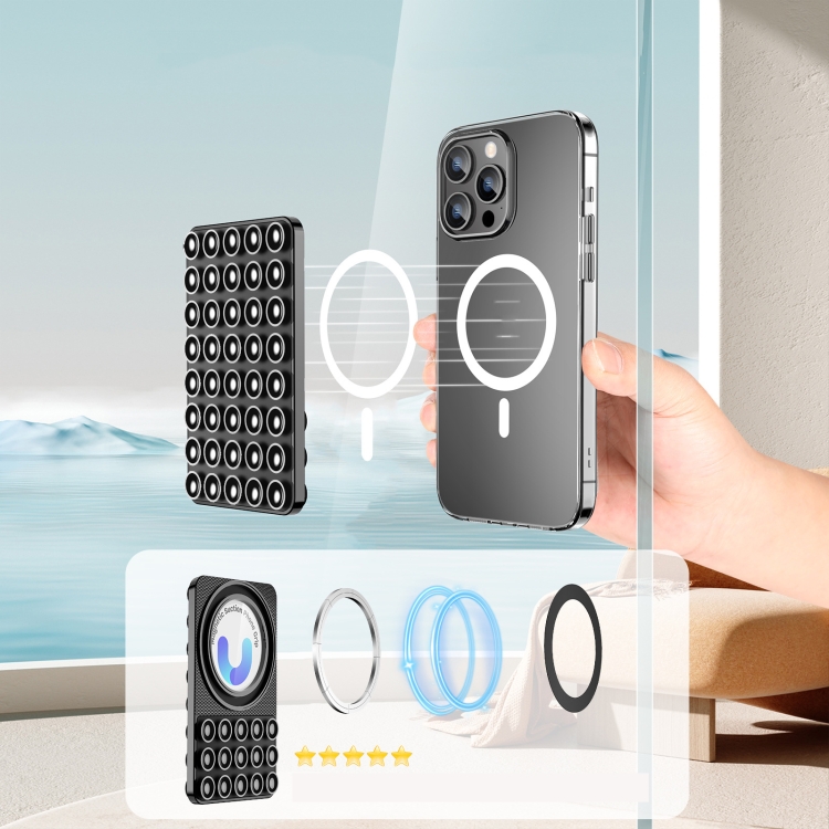 Magnetic Suction Mobile Phone Grip Hands-Free Silicone Cellphone Mount Stand(White) Magnetic Suction Mobile Phone Grip Hands-Free Silicone Cellphone Mount Stand(White)
