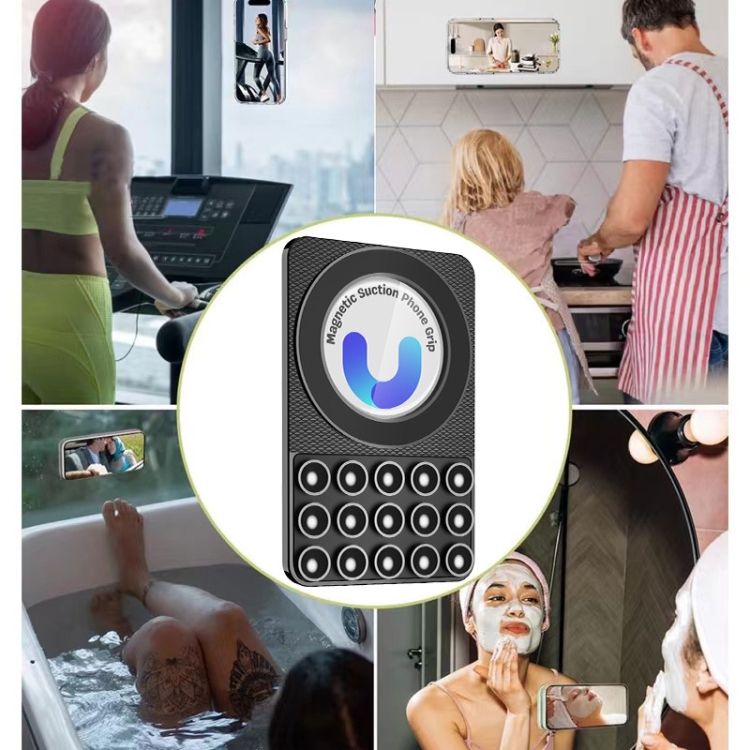 Magnetic Suction Mobile Phone Grip Hands-Free Silicone Cellphone Mount Stand(White) Magnetic Suction Mobile Phone Grip Hands-Free Silicone Cellphone Mount Stand(White)