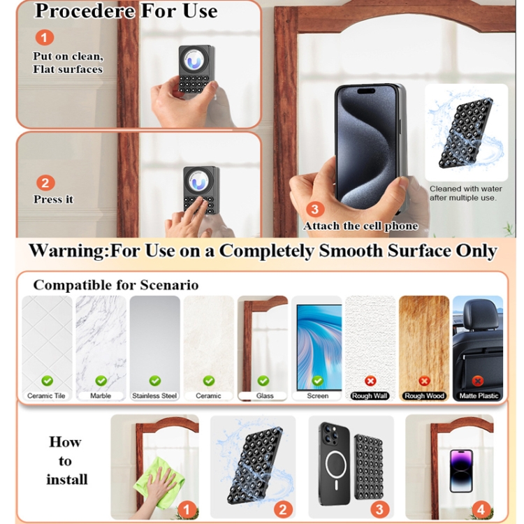 Magnetic Suction Mobile Phone Grip Hands-Free Silicone Cellphone Mount Stand(White) Magnetic Suction Mobile Phone Grip Hands-Free Silicone Cellphone Mount Stand(White)