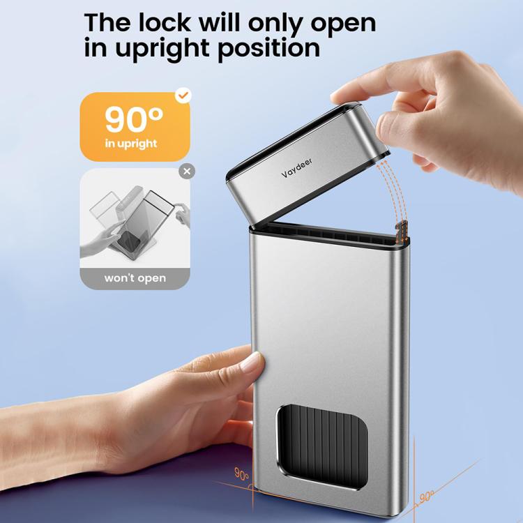 Vaydeer Universal Digital Display Smart Timed Self-discipline Mobile Phone Storage Lock Box(Silver)