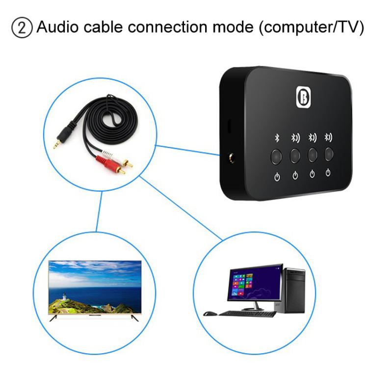 BW107 Bluetooth Adapter One To Three Audio Receiver Transmitter BW107 Bluetooth Adapter One To Three Audio Receiver Transmitter