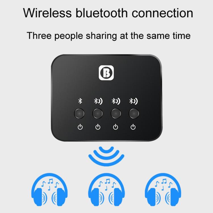 BW107 Bluetooth Adapter One To Three Audio Receiver Transmitter BW107 Bluetooth Adapter One To Three Audio Receiver Transmitter