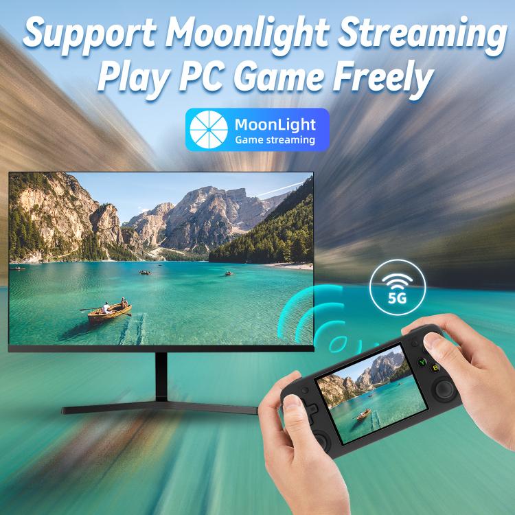 ANBERNIC RG35XXH Open Source Wireless Handheld Game Console, Memory: Standard 32G+64G(Black) - B9