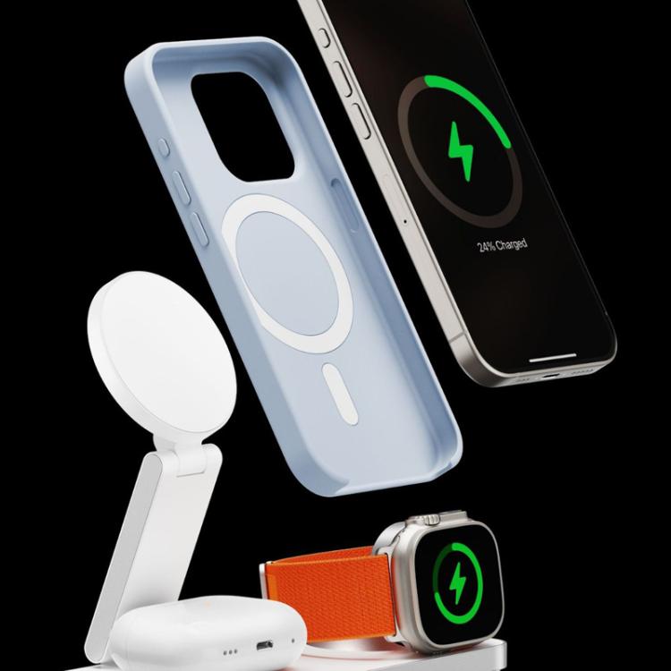 T8 3 In 1 Folding Magnetic Wireless Charging Dock For Apple Watch / iPhone / AirPods(Black) T8 3 In 1 Folding Magnetic Wireless Charging Dock For Apple Watch / iPhone / AirPods(Black)