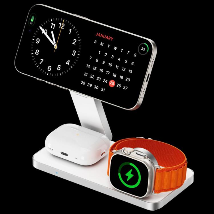 T8 3 In 1 Folding Magnetic Wireless Charging Dock For Apple Watch / iPhone / AirPods(Black) T8 3 In 1 Folding Magnetic Wireless Charging Dock For Apple Watch / iPhone / AirPods(Black)