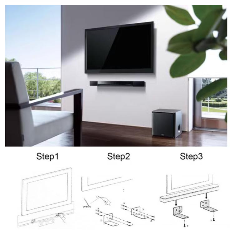 Wall Mount Kit for Soundbar Universal Dual Bracket for Most Sound Bar(Black) Wall Mount Kit for Soundbar Universal Dual Bracket for Most Sound Bar(Black)