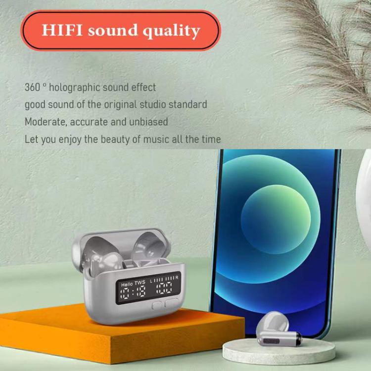 BPG Portable Wireless Bluetooth Earphones Unique Retro Trendy Digital Display Clock Noise Canceling Earphones(Green)