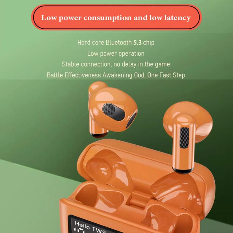 BPG Portable Wireless Bluetooth Earphones Unique Retro Trendy Digital Display Clock Noise Canceling Earphones(Green)