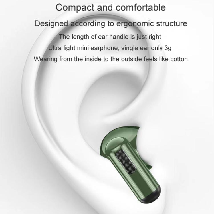 BPG Portable Wireless Bluetooth Earphones Unique Retro Trendy Digital Display Clock Noise Canceling Earphones(Green)