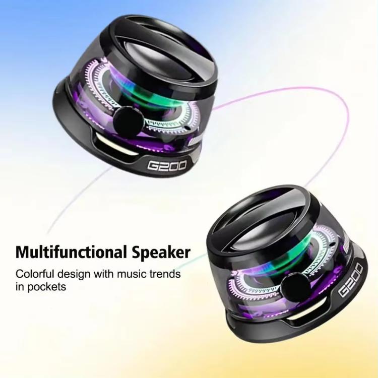 G200 Magnetic Bluetooth TWS Mini Speaker Subwoofer With Colorful Atmosphere Light(Black) G200 Magnetic Bluetooth TWS Mini Speaker Subwoofer With Colorful Atmosphere Light(Black)