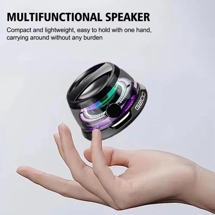 G200 Magnetic Bluetooth TWS Mini Speaker Subwoofer With Colorful Atmosphere Light(Black) G200 Magnetic Bluetooth TWS Mini Speaker Subwoofer With Colorful Atmosphere Light(Black)