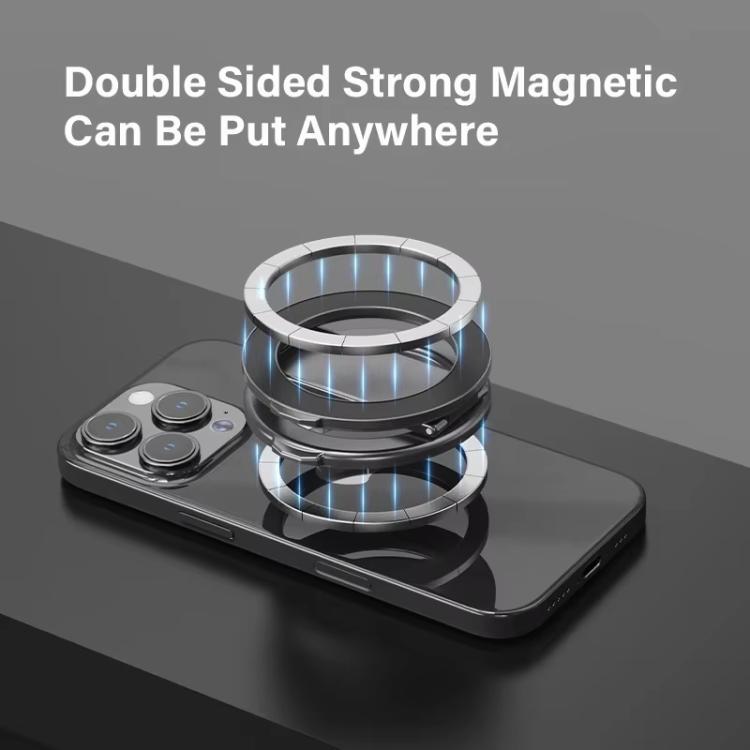 Foldable Double-sided Magnetic Phone Holder Gym Car Universal Stand, Spec: Mirror Type Black Foldable Double-sided Magnetic Phone Holder Gym Car Universal Stand, Spec: Mirror Type Black