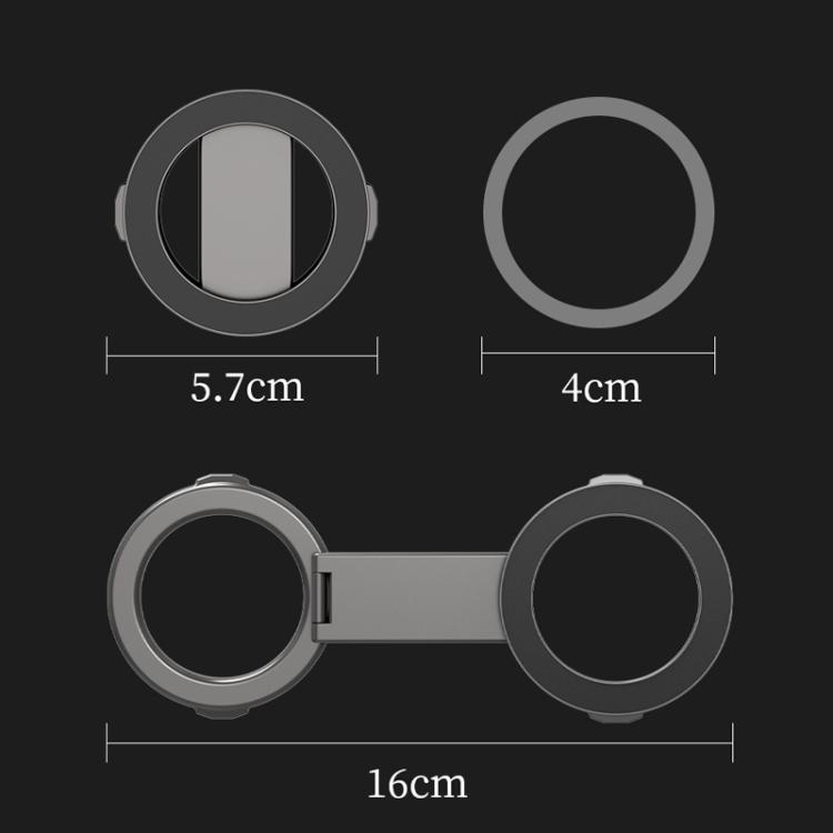 Foldable Double-sided Magnetic Phone Holder Gym Car Universal Stand, Spec: Mirror Type Black Foldable Double-sided Magnetic Phone Holder Gym Car Universal Stand, Spec: Mirror Type Black
