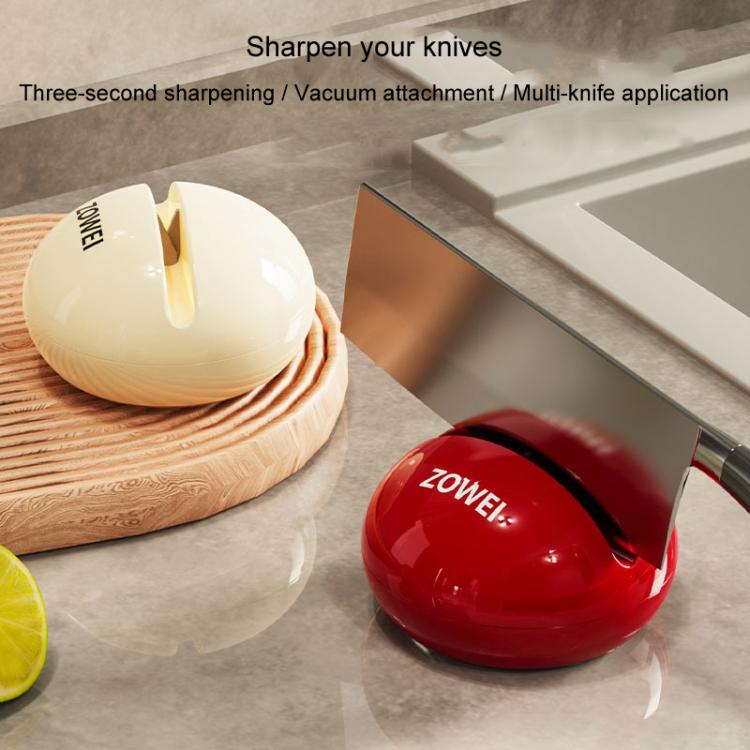 Suction Cup Knife Sharpener Kitchen Household Mini Sharpening Tool Tungsten  Steel Quick Sharpening Tool(Black)