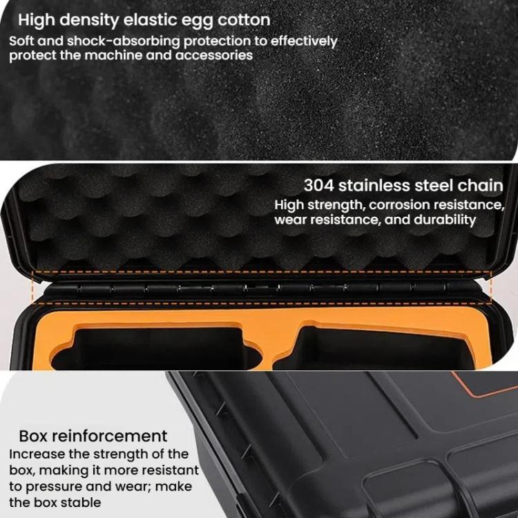 適用於大疆 Flip Sunnylife AQX-19 防水收納防護手提箱 航拍機暢飛套裝包（黑色） - B5