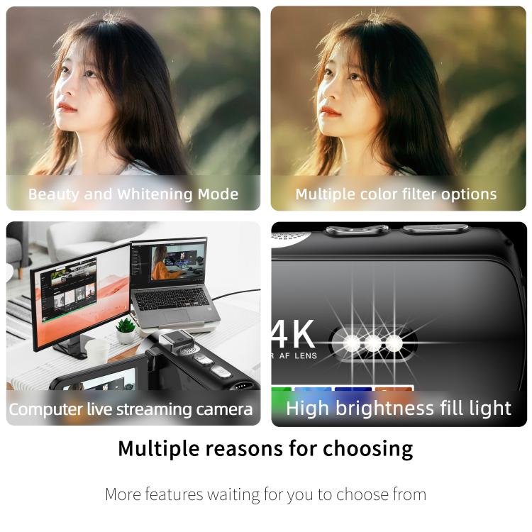 WiFi HD 4K Lightless Colorful Night Vision Digital Video Camera, Color ...