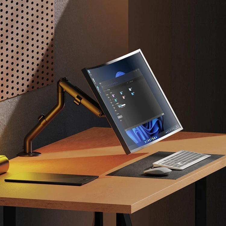 For 15-32 Inch Monitor Bracket Adjustable Gas Spring Computer Screen Desk Mount Stand(Black) - B3