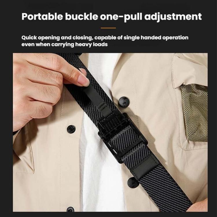 BANGE BG-7851 Men Crossbody Bag Multifunctional Lightweight Casual Commuting Chest Pack Small Shoulder Bag(Black) - B9