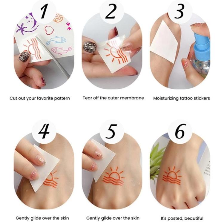 6 In 1 Realistic Fake Freckle Tattoos with Blush Effect Waterproof Cheek Stickers for Kids & Adults