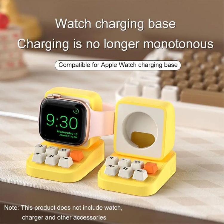 For Apple Watch Typewriter Style Stand Wireless Charging Silicone Base ...