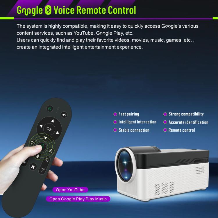 8K Home Theater Portable Android Projector With Smart Decoder(US Plug)