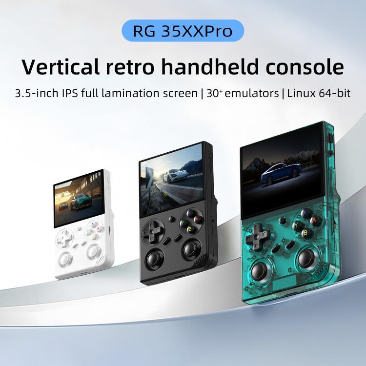 ANBERNIC RG 35XXPro Retro Handheld Console 3.5-Inch Screen Linux 64-Bit Pocket Gaming Device 64G+128G(Black) - B1